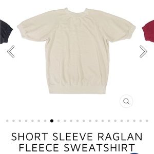 jungmaven short sleeve fleece sweatshirt canvas medium